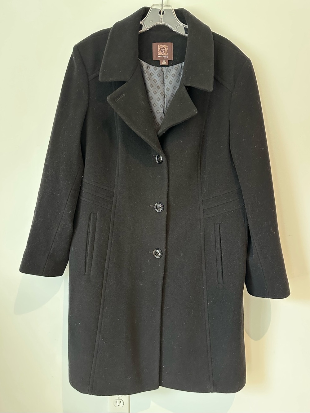 Anne Klein mid-length wool-blend coat 18